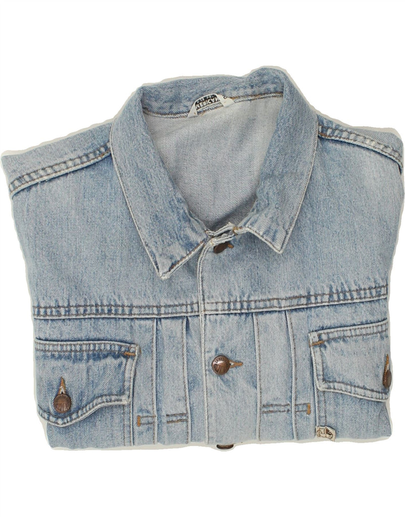 AMERICANINO Mens Denim Jacket UK 38 Medium Blue Cotton Vintage Americanino and Second-Hand Americanino from Messina Hembry 