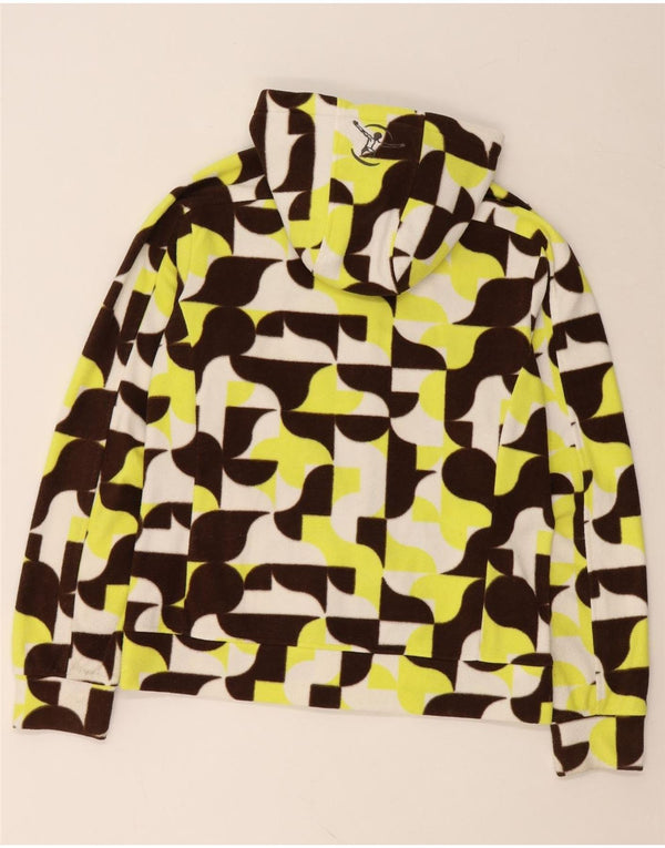 CHIEMSEE Womens Hooded Fleece Jacket UK 18 XL Multicoloured Geometric