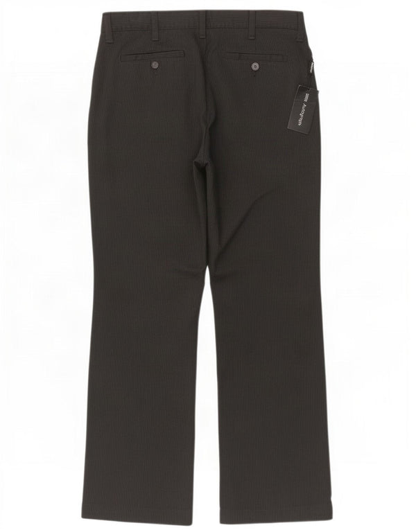 Marks & Spencer Mens Autograph Casual Trousers W32 L29 Black Pinstripe