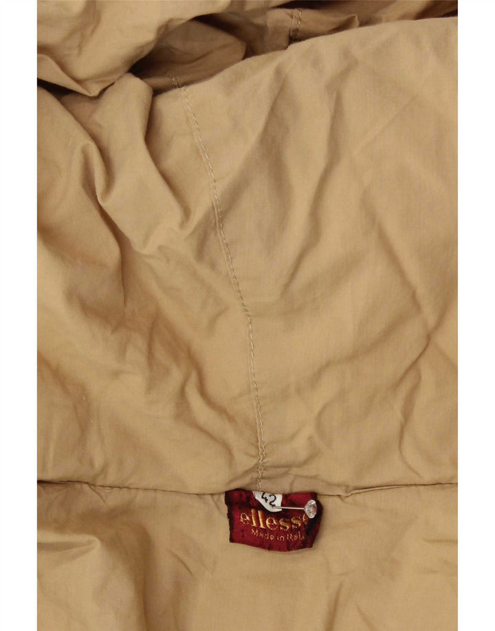 Ellesse Womens Hooded Oversized Padded Coat IT 42 Medium Beige