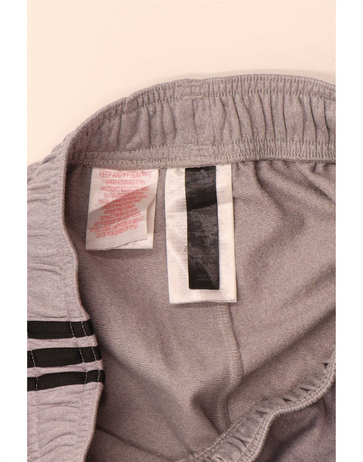 Adidas Boys Tracksuit Trousers 13-14 Years Grey Polyester