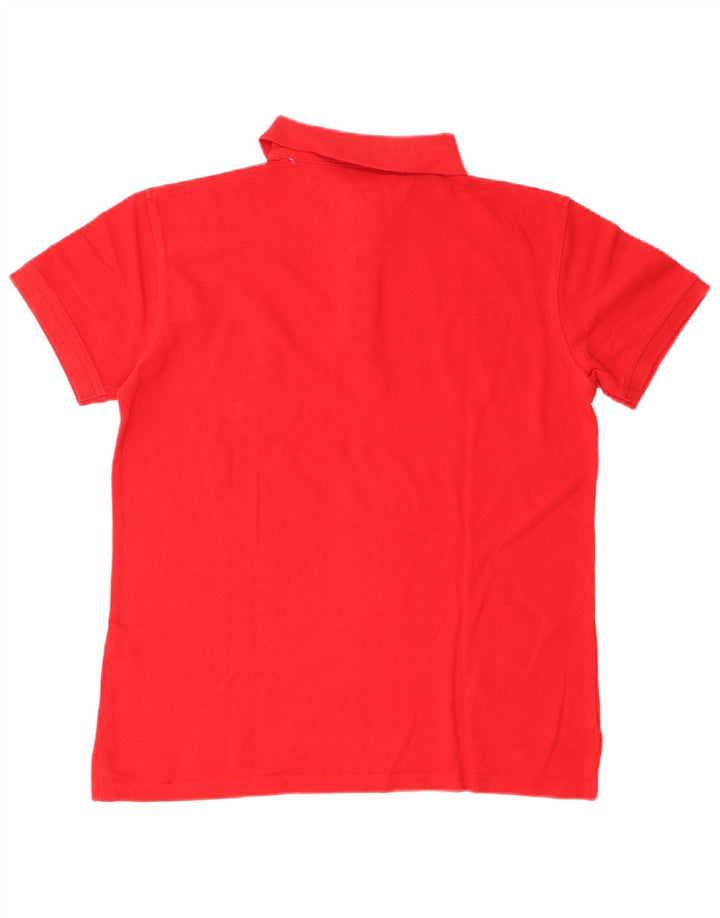 Tommy Hilfiger Mens Polo Shirt Medium Red Cotton