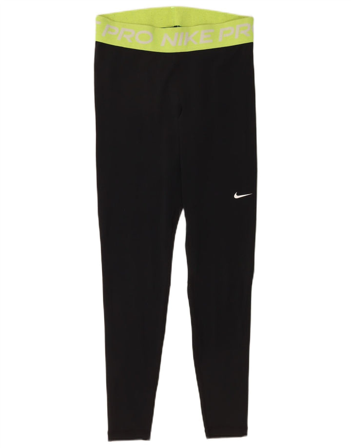 Nike Womens Dri Fit Leggings UK 12 Medium  Black