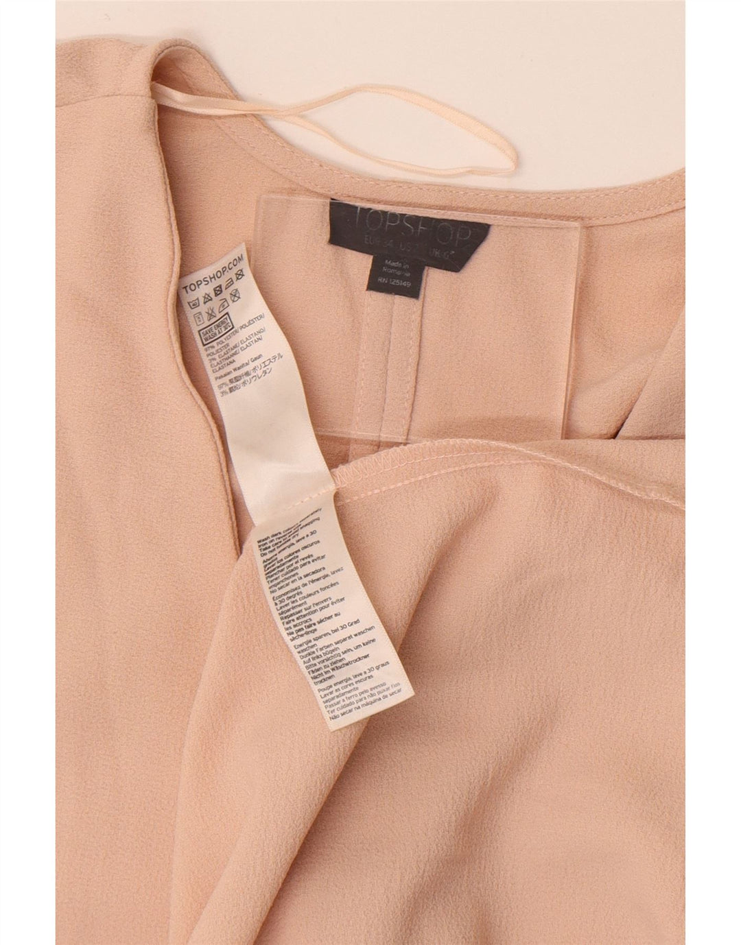 Topshop Womens Batwing Wrap Dress UK 6 XS Beige Polyester