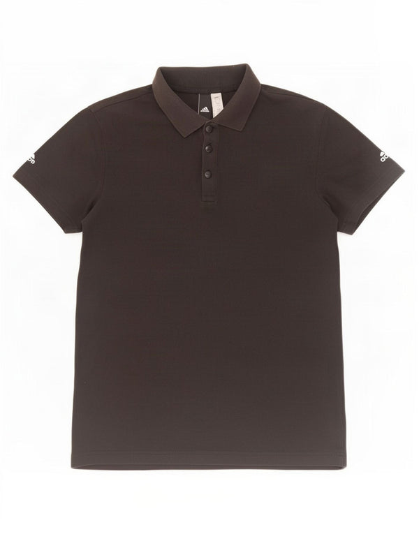 Adidas Mens Polo Shirt Small Black Cotton
