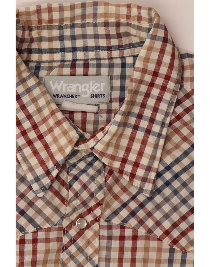Wrangler Mens Short Sleeve Shirt XL Multicoloured Gingham