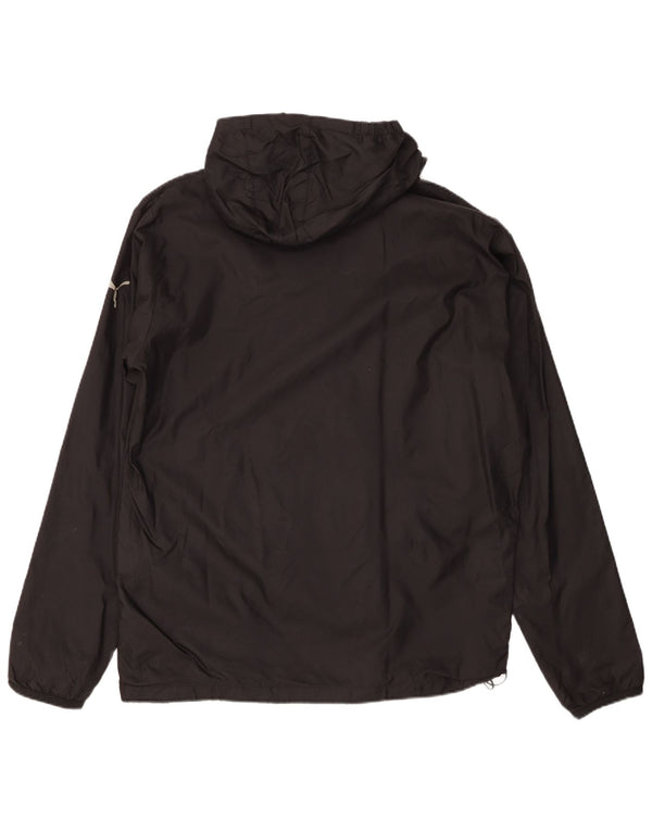 Puma Mens Hooded Rain Jacket UK 40 Large Black Nylon