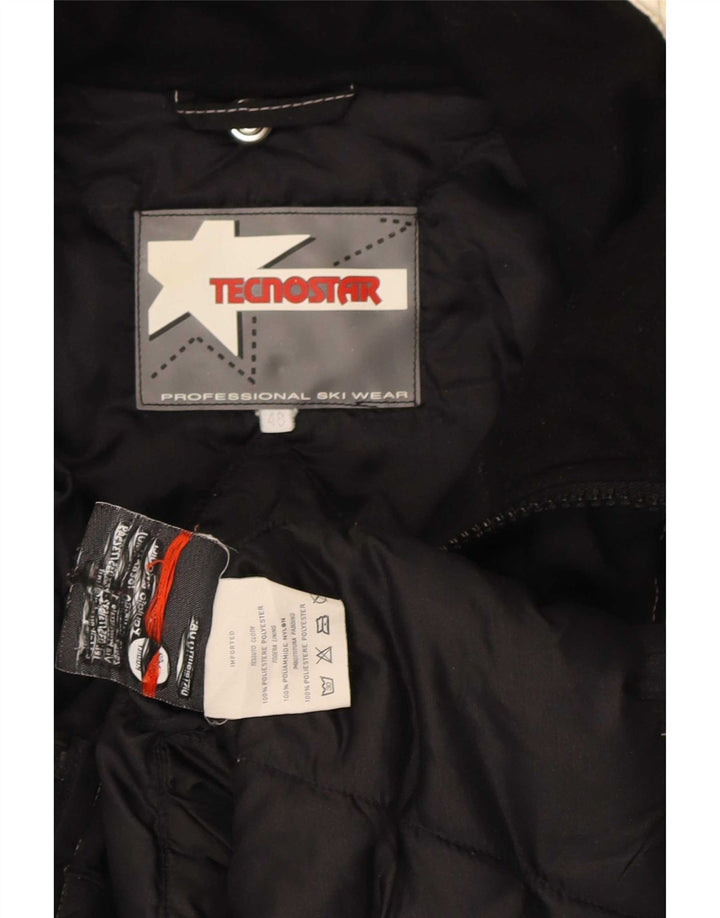 Vintage Mens Ski Jacket IT 48 Medium Black Colourblock Polyester