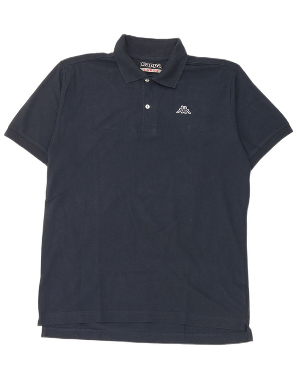 Kappa Womens Polo Shirt UK 16 Large Navy Blue Cotton