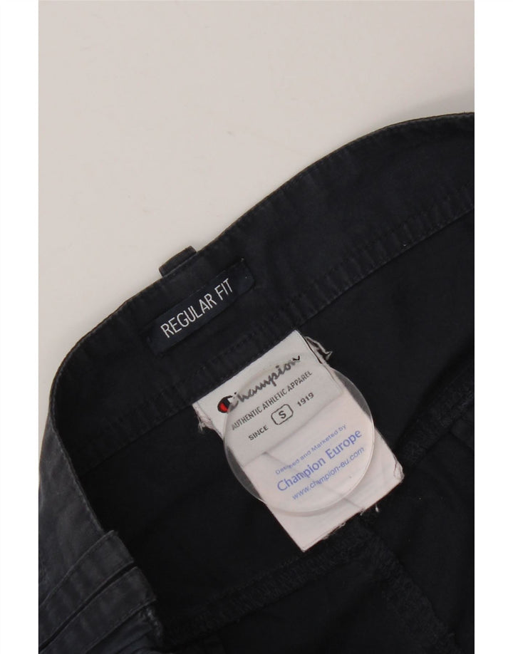 CHAMPION Mens Regular Fit Cargo Shorts Small W29  Navy Blue Cotton