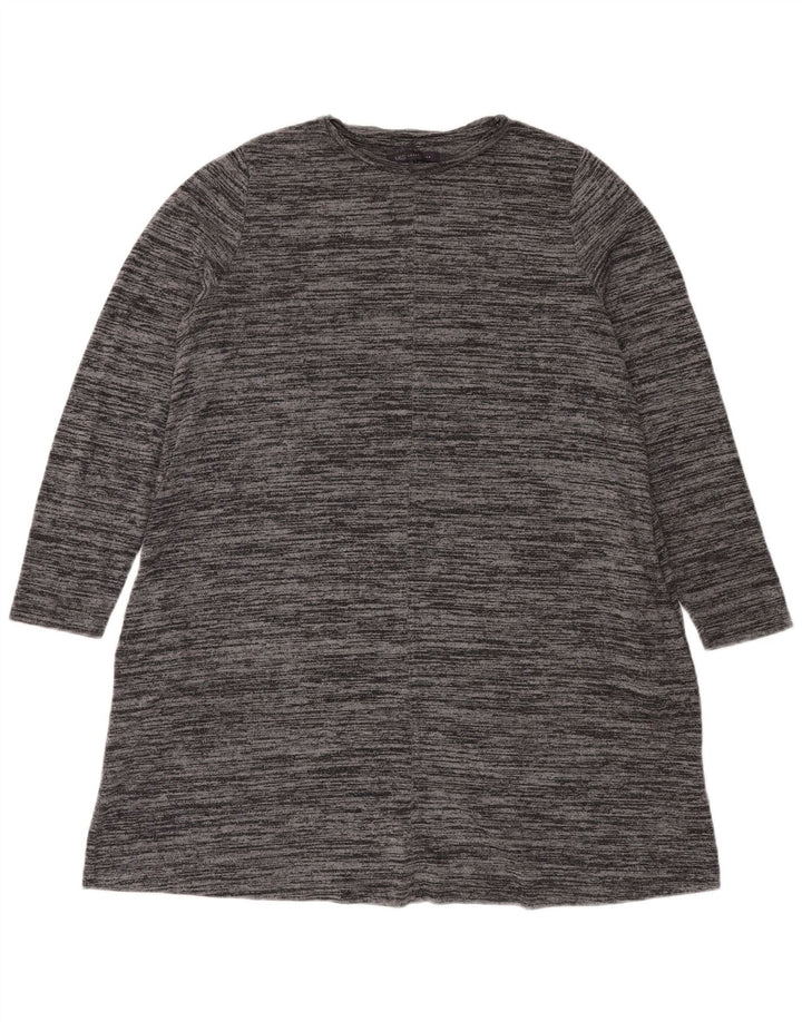 Marks & Spencer Womens Jumper Dress UK 18 XL  Grey Flecked Polyester