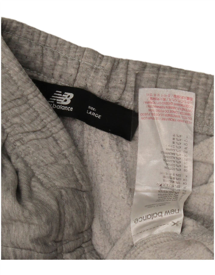 New Balance Mens Tracksuit Trousers Joggers Large  Grey Polyester