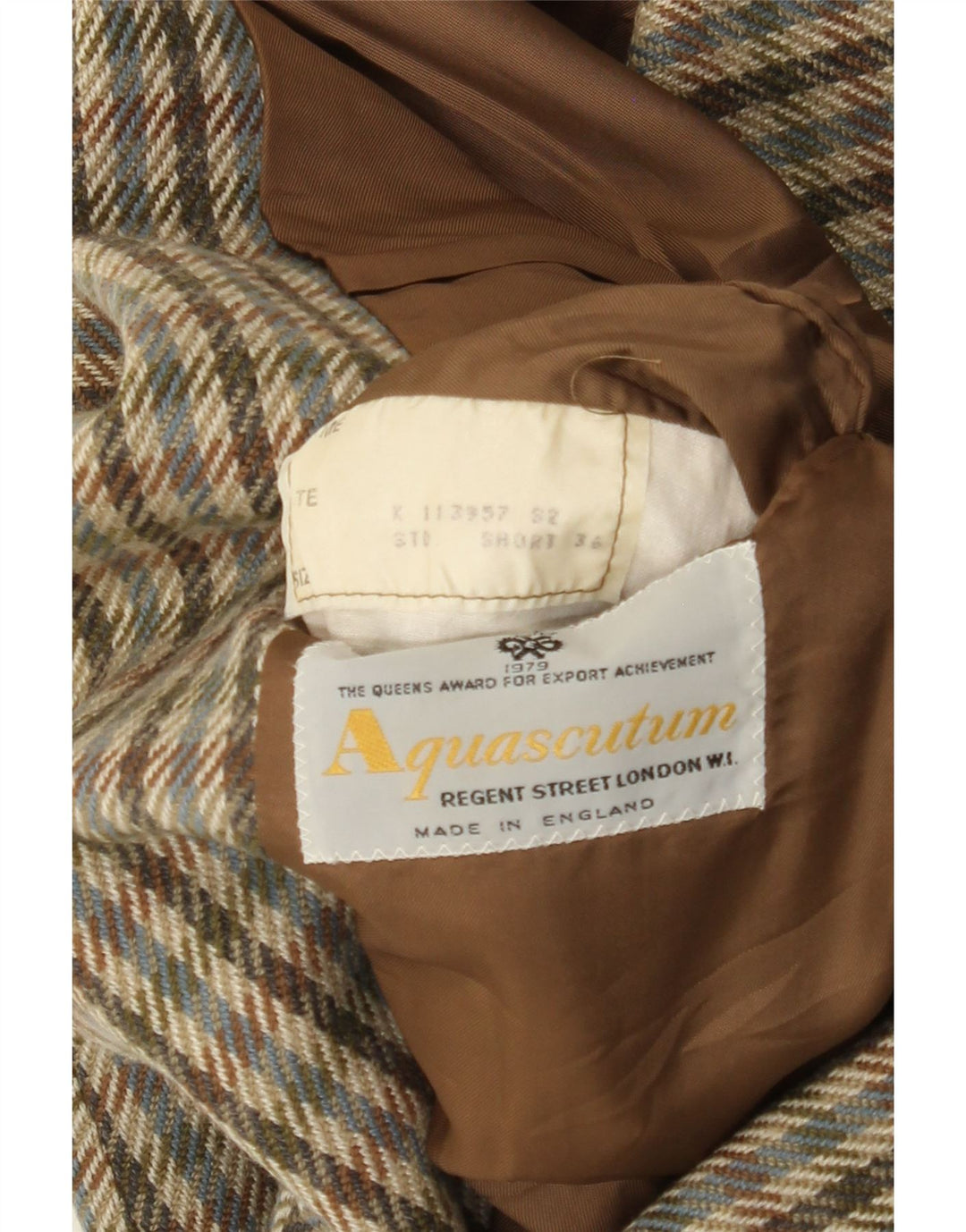 Aquascutum Mens 2 Button Blazer Jacket UK 36 Small Multicoloured Cashmere