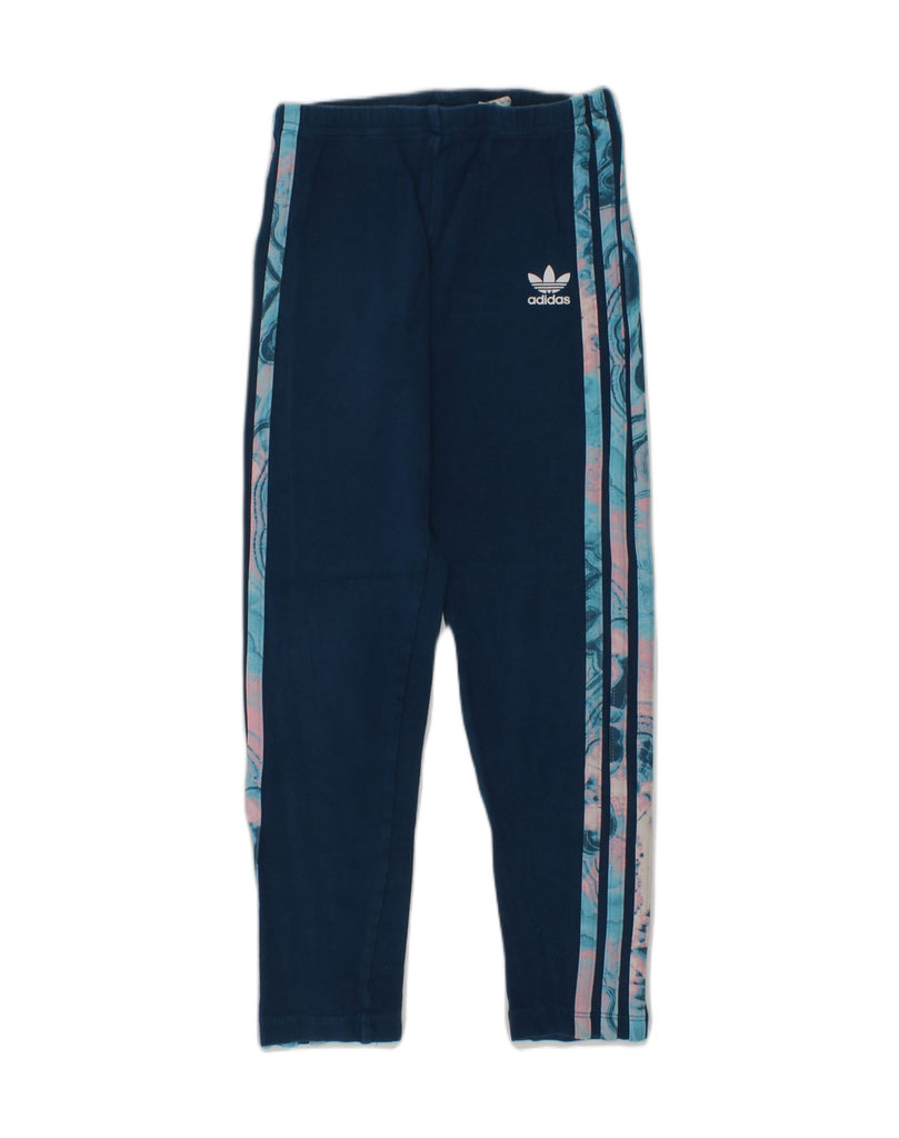 ADIDAS Girls Tracksuit Trousers 7-8 Years Blue | Vintage Adidas | Thrift | Second-Hand Adidas | Used Clothing | Messina Hembry 