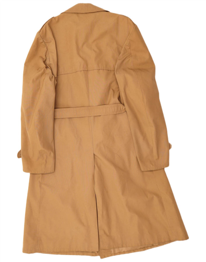 NINO Mens Trench Coat UK 40 Large Beige Polyester