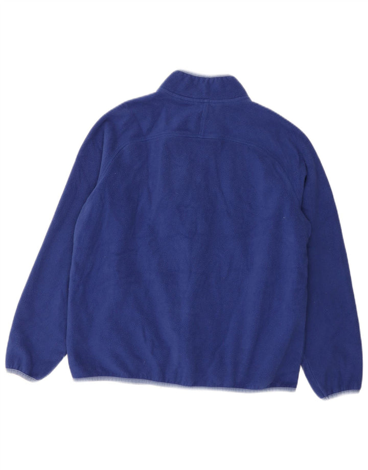 Marks & Spencer Womens Fleece Jacket UK 16 Large Blue Polyester