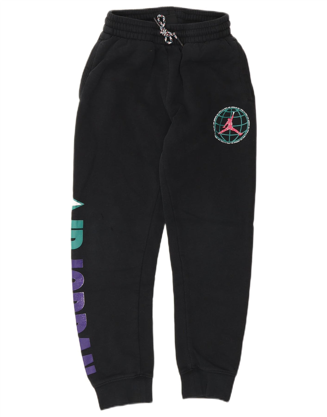 Jordan Boys Graphic Tracksuit Trousers Joggers 10-11 Years Medium Black