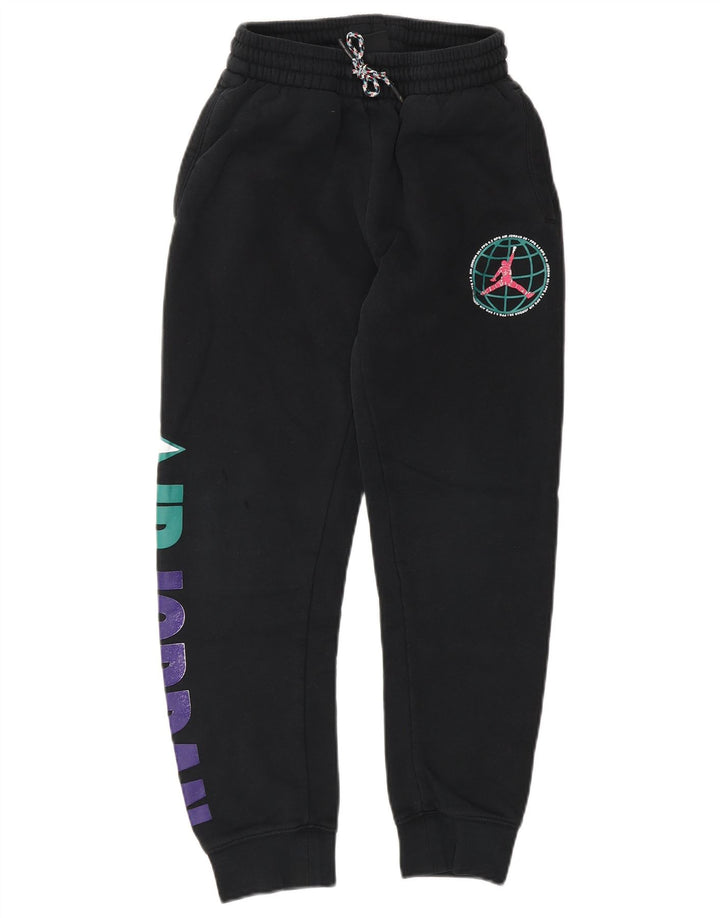 Jordan Boys Graphic Tracksuit Trousers Joggers 10-11 Years Medium Black