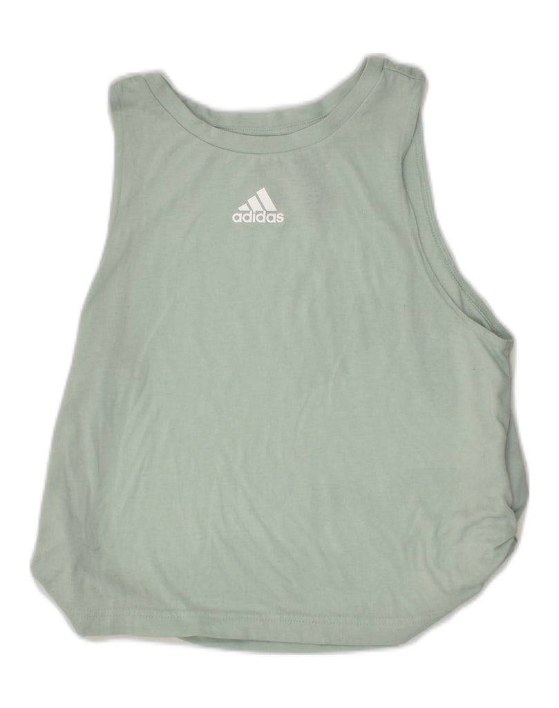 ADIDAS Womens Vest Top UK 4/6 XS Grey Polyester | Vintage Adidas | Thrift | Second-Hand Adidas | Used Clothing | Messina Hembry 