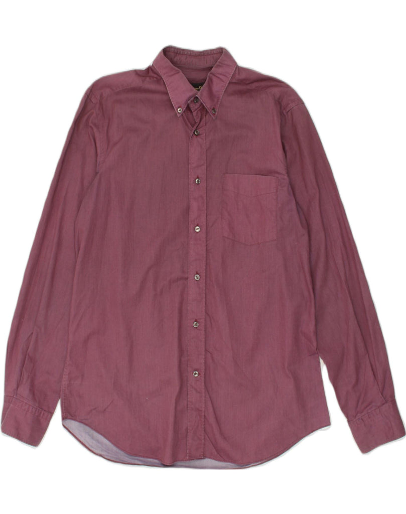 MASSIMO DUTTI Mens Shirt Large Burgundy Cotton | Vintage Massimo Dutti | Thrift | Second-Hand Massimo Dutti | Used Clothing | Messina Hembry 