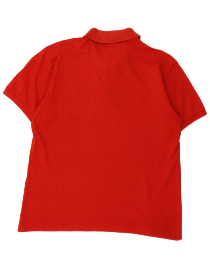 Lacoste Mens Polo Shirt Size 4 Medium Red Cotton
