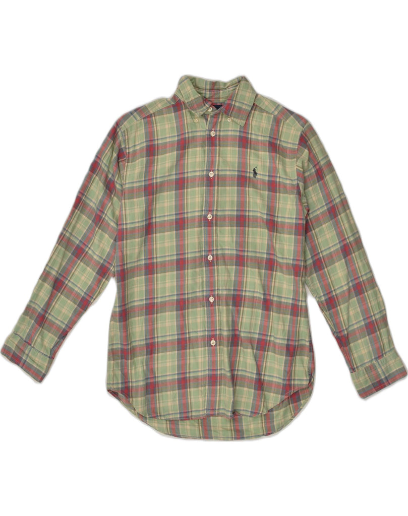 POLO RALPH LAUREN Boys Shirt 14-15 Years Large  Green Check Cotton | Vintage Polo Ralph Lauren | Thrift | Second-Hand Polo Ralph Lauren | Used Clothing | Messina Hembry 