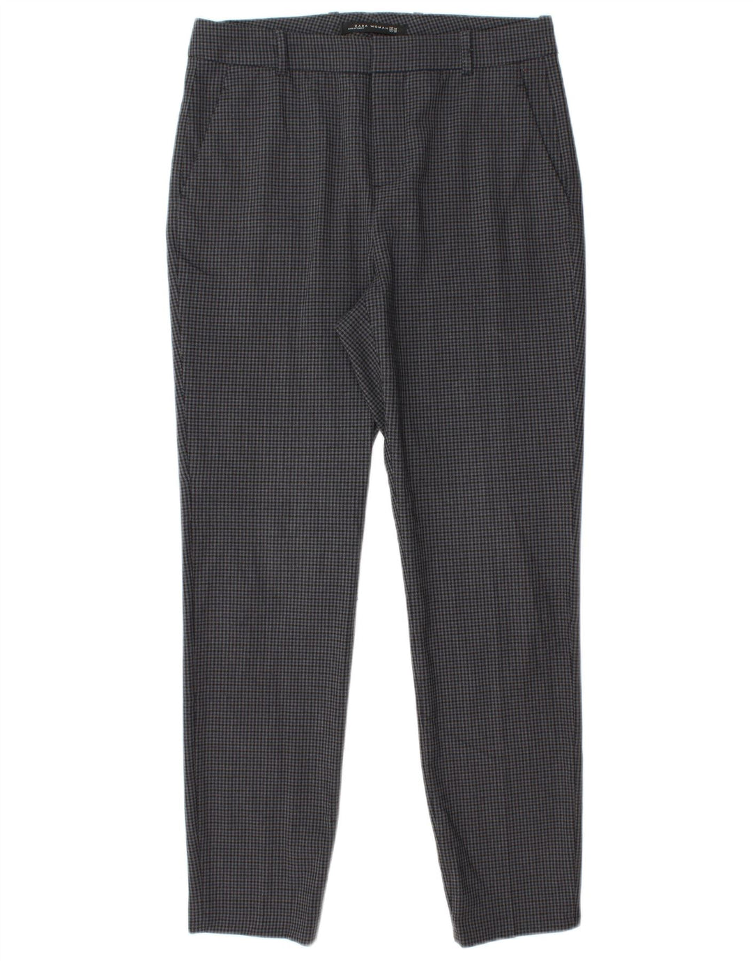 Zara Womens Slim Suit Trousers EU 40 Medium W30 L28 Grey Houndstooth