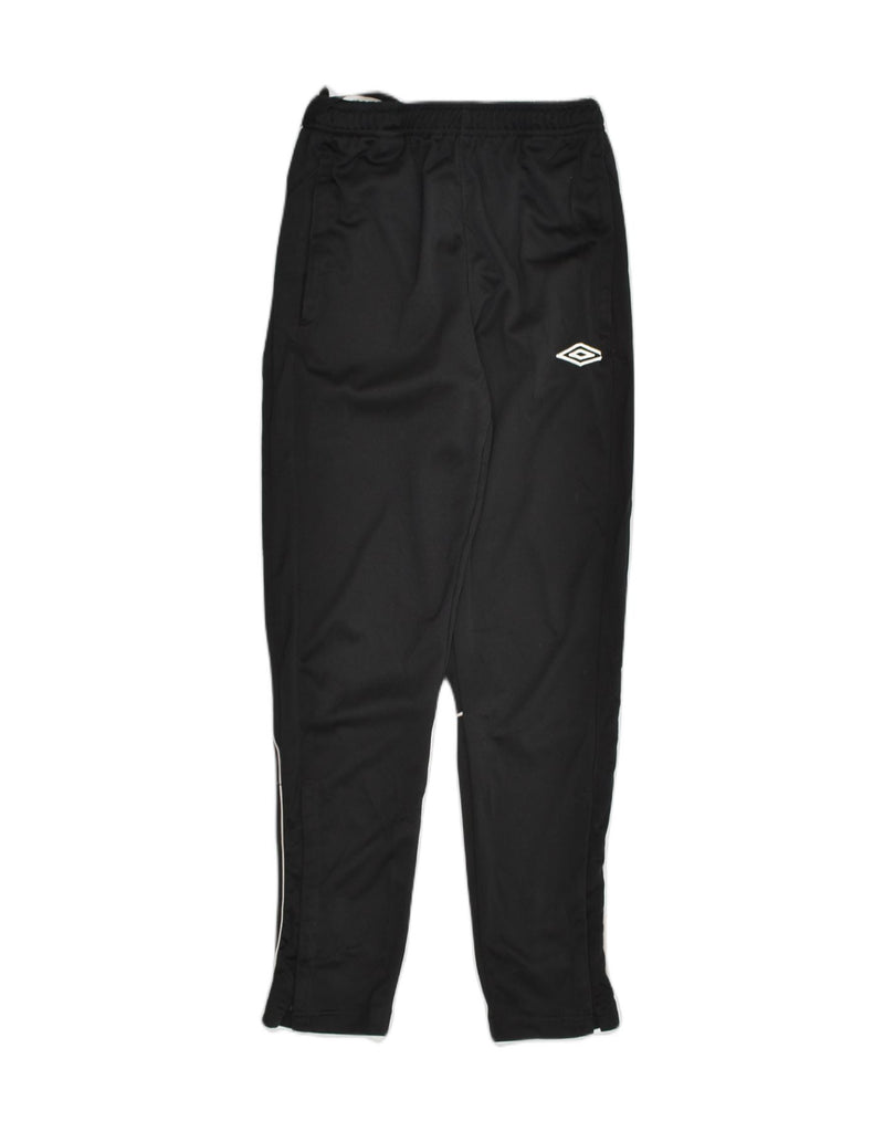 UMBRO Boys Tracksuit Trousers 6-7 Years Black Polyester | Vintage Umbro | Thrift | Second-Hand Umbro | Used Clothing | Messina Hembry 