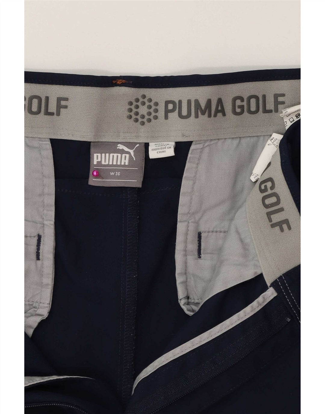 Puma Mens Golf Joggers Chino Trousers W36 L30 Navy Blue Polyester