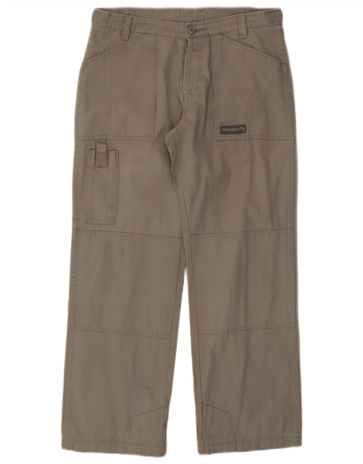 Wrangler Mens Straight Cargo Trousers W32 L28 Grey Cotton
