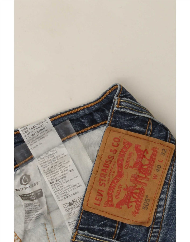 Levi's Mens 505 Straight Jeans W40 L32 Blue Cotton