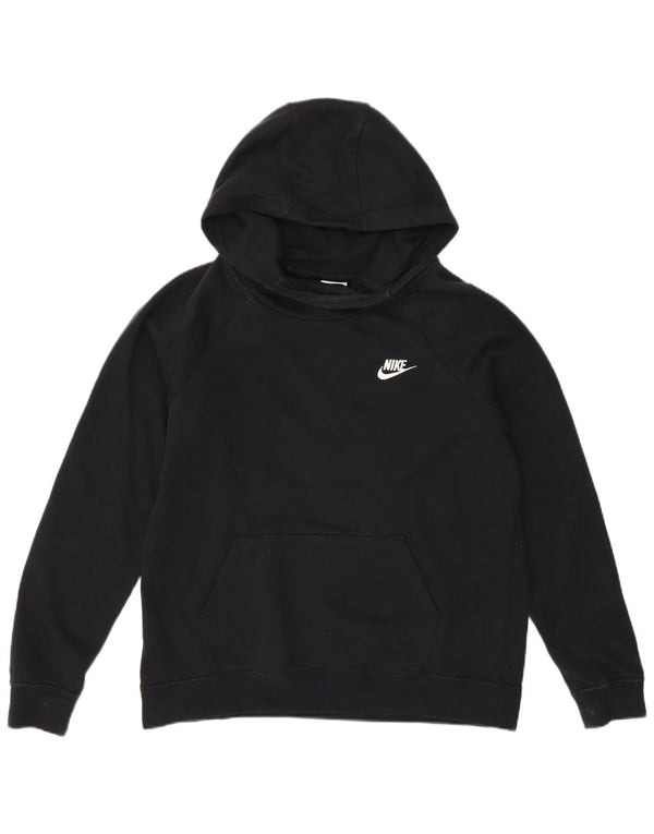 NIKE Womens Hoodie Jumper UK 14 Medium Black