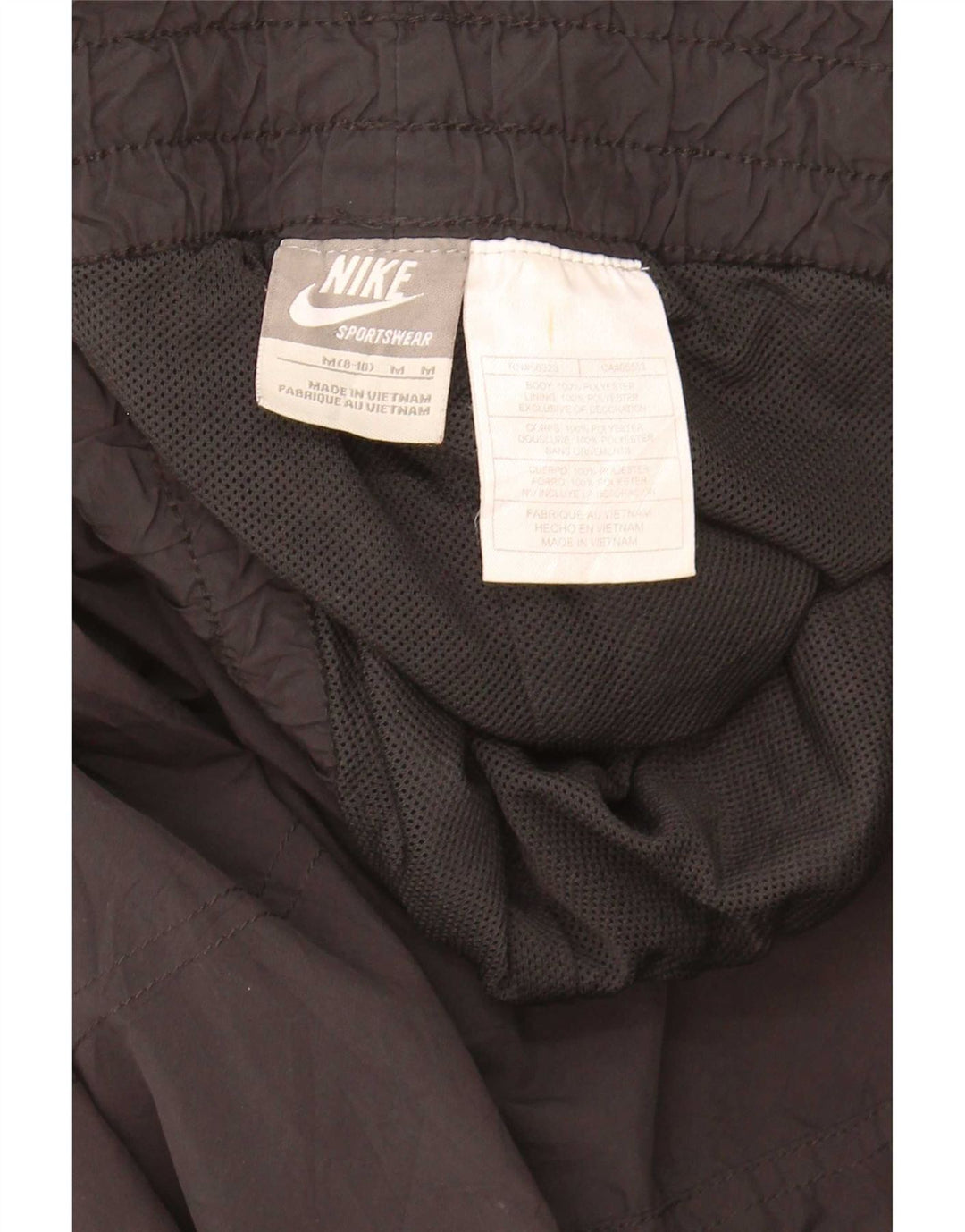 Nike Womens Tracksuit Trousers US 8/10 Medium Black Colourblock Polyester