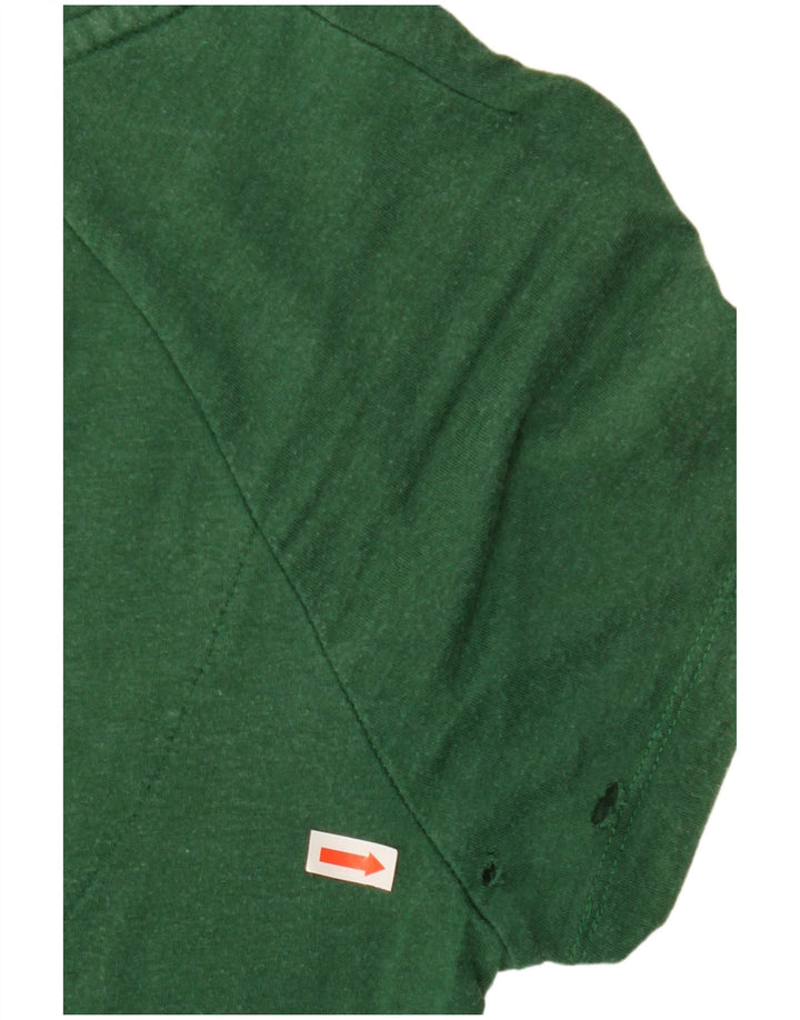 DESIGUAL Womens Graphic T-Shirt Top UK 8 Small Green Floral