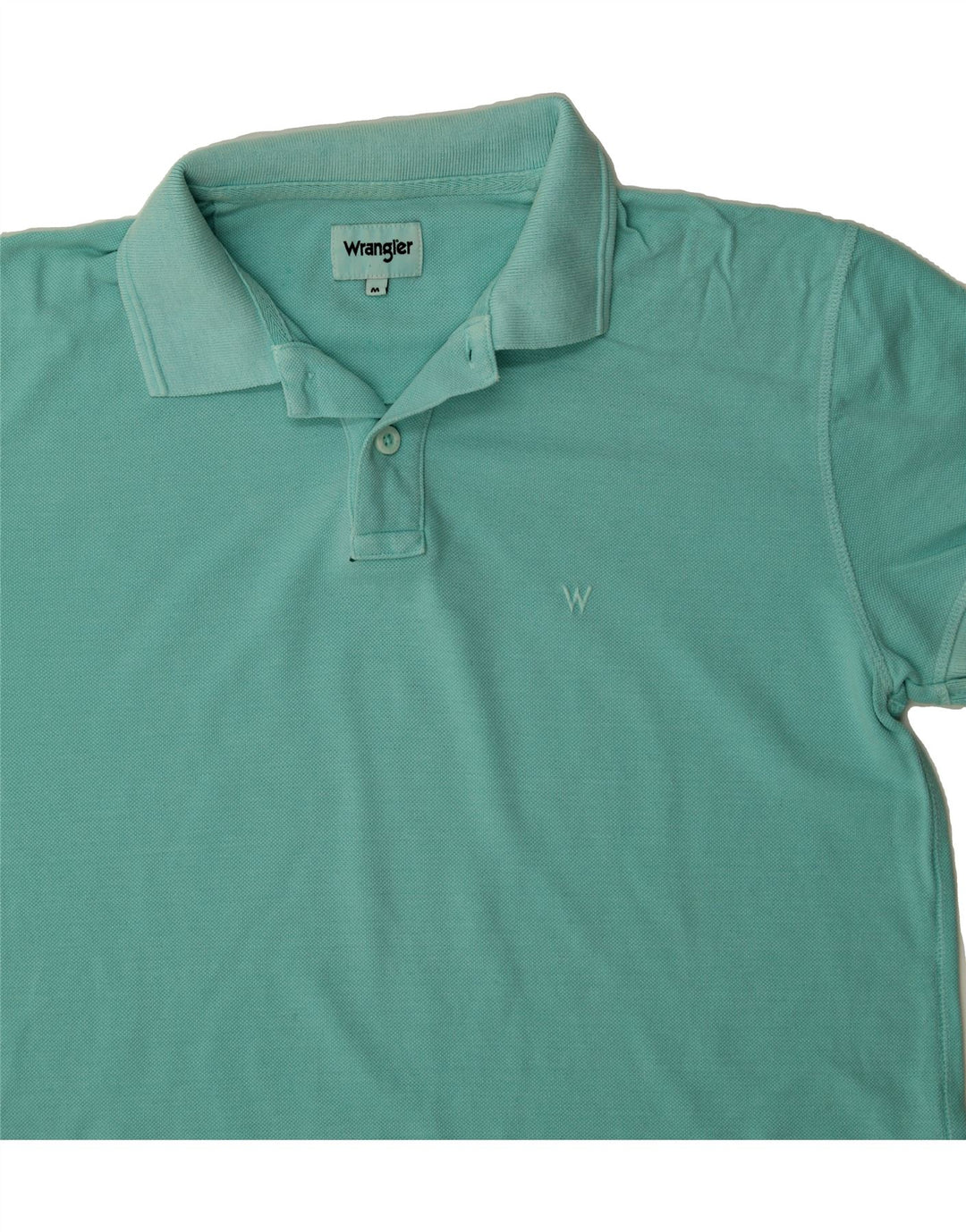 WRANGLER Mens Polo Shirt Medium Turquoise Cotton Vintage Wrangler and Second-Hand Wrangler from Messina Hembry 