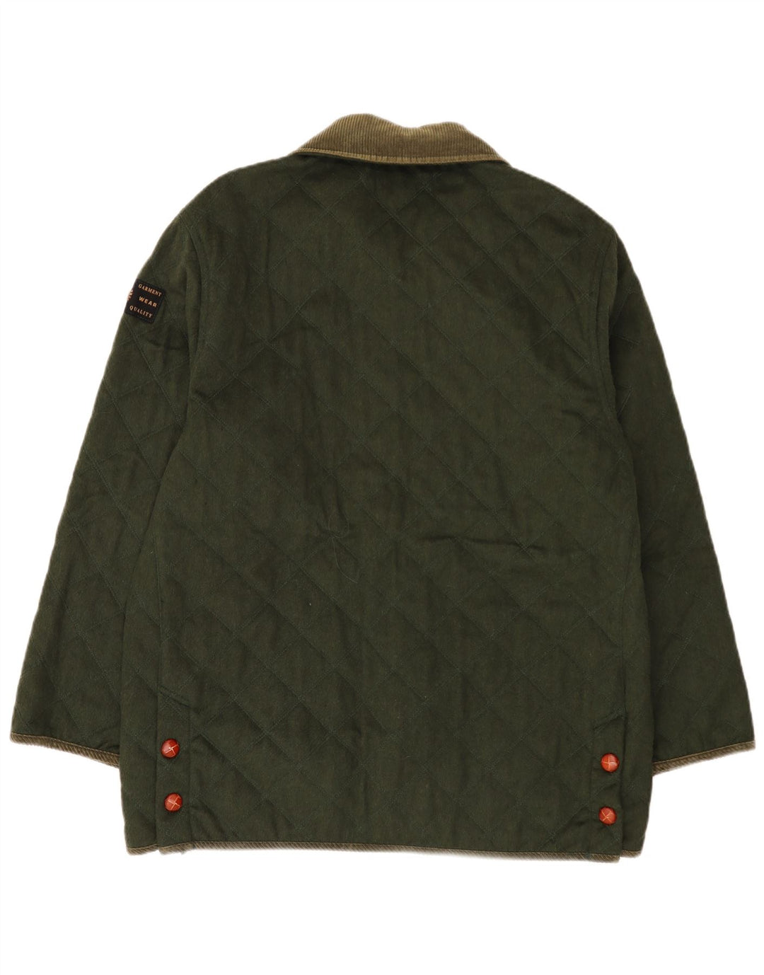 St. Germain Mens Quilted Jacket IT 52 XL Khaki Colourblock Wool