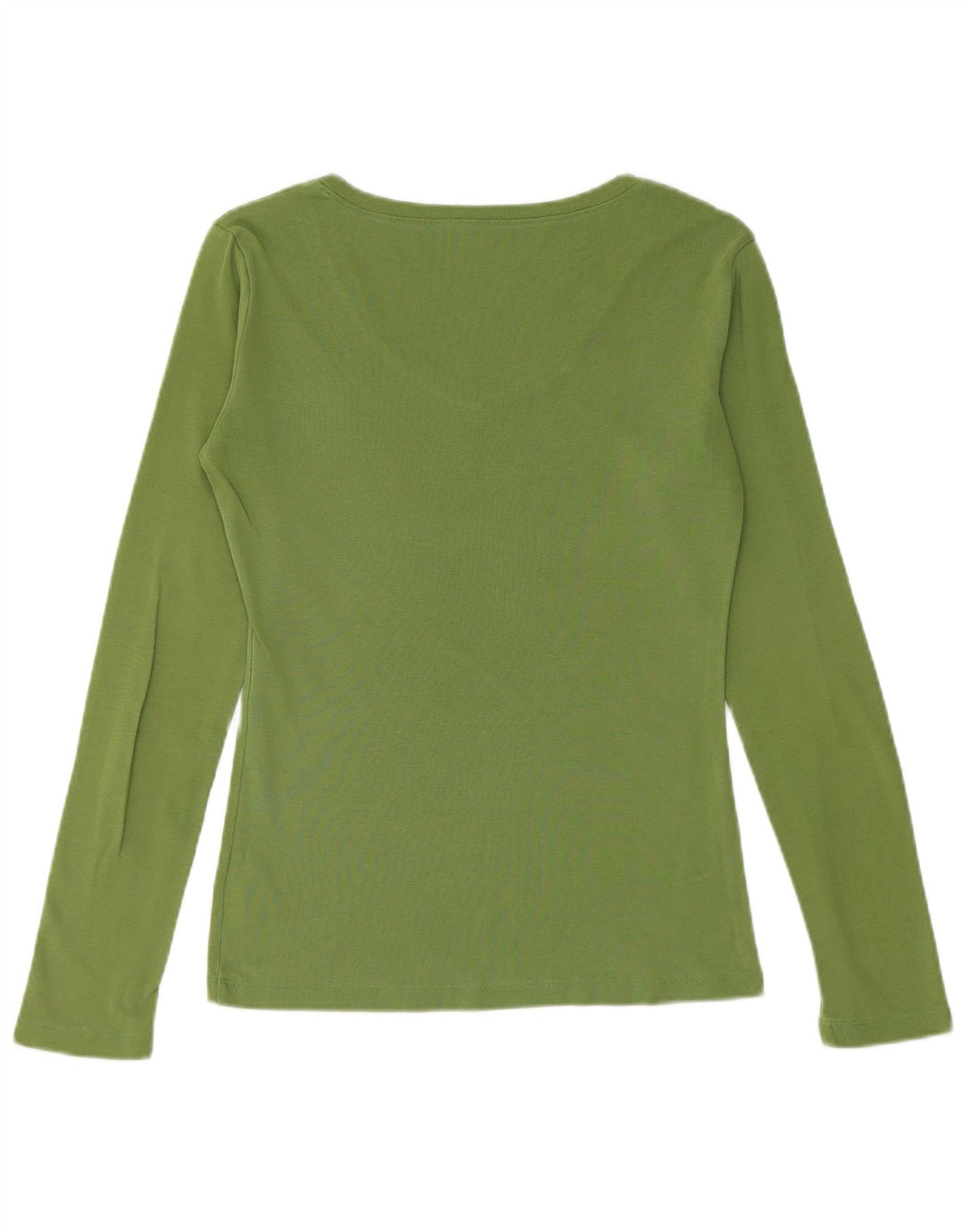 Tommy Hilfiger Womens Top Long Sleeve UK 12 Medium Green Cotton
