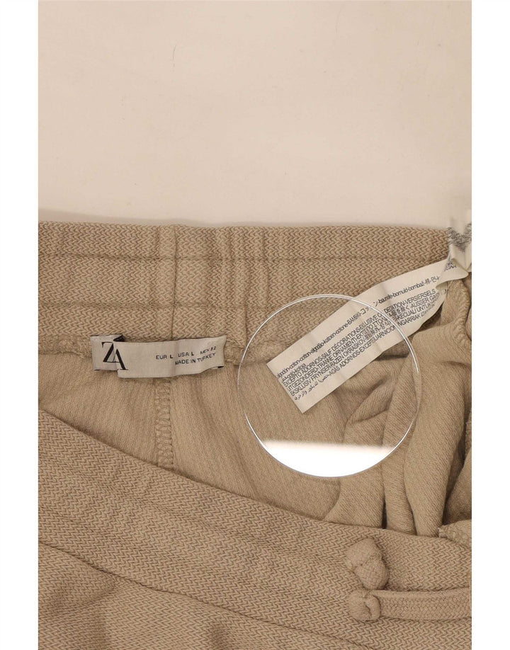 Zara Mens Sport Shorts Large Beige