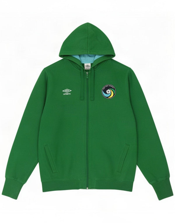 Umbro Mens Graphic Zip Hoodie Sweater XL Green Cotton