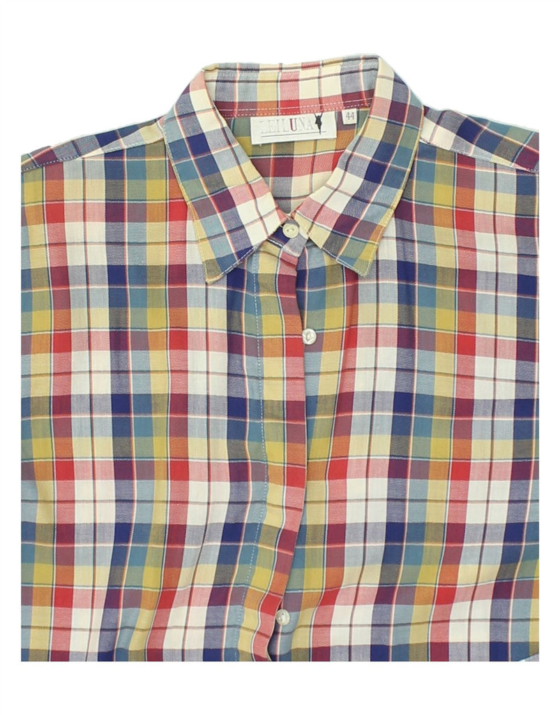 VINTAGE Womens Shirt IT 44 Medium Multicoloured Check Cotton | Vintage Vintage | Thrift | Second-Hand Vintage | Used Clothing | Messina Hembry 