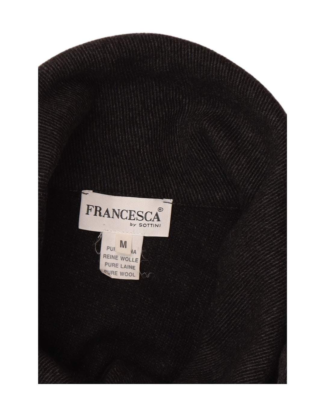 Francesca Womens Cape Coat UK 14 Medium Grey Pinstripe Wool