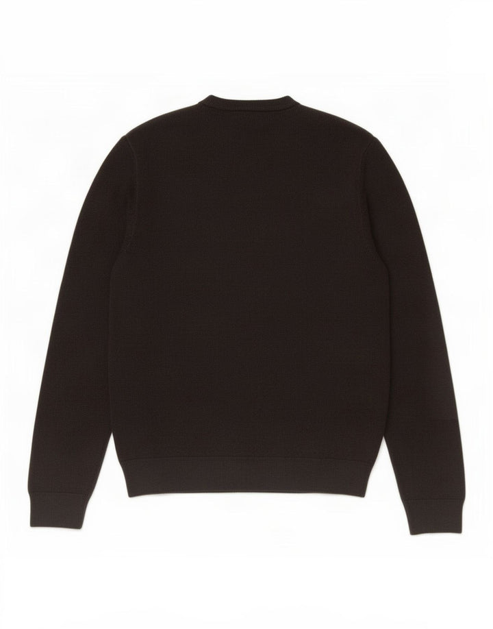 Marks & Spencer Mens V-Neck Jumper Sweater Medium Black Acrylic