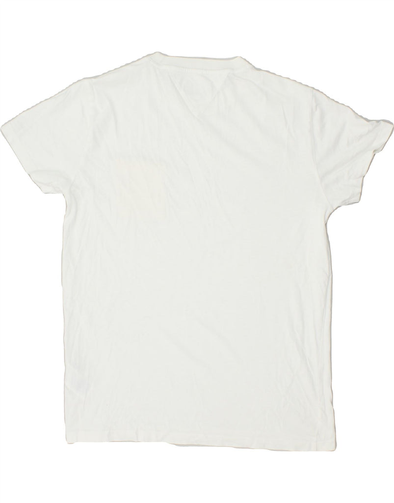 TOMMY HILFIGER Mens T-Shirt Top Small White Cotton Vintage Tommy Hilfiger and Second-Hand Tommy Hilfiger from Messina Hembry 