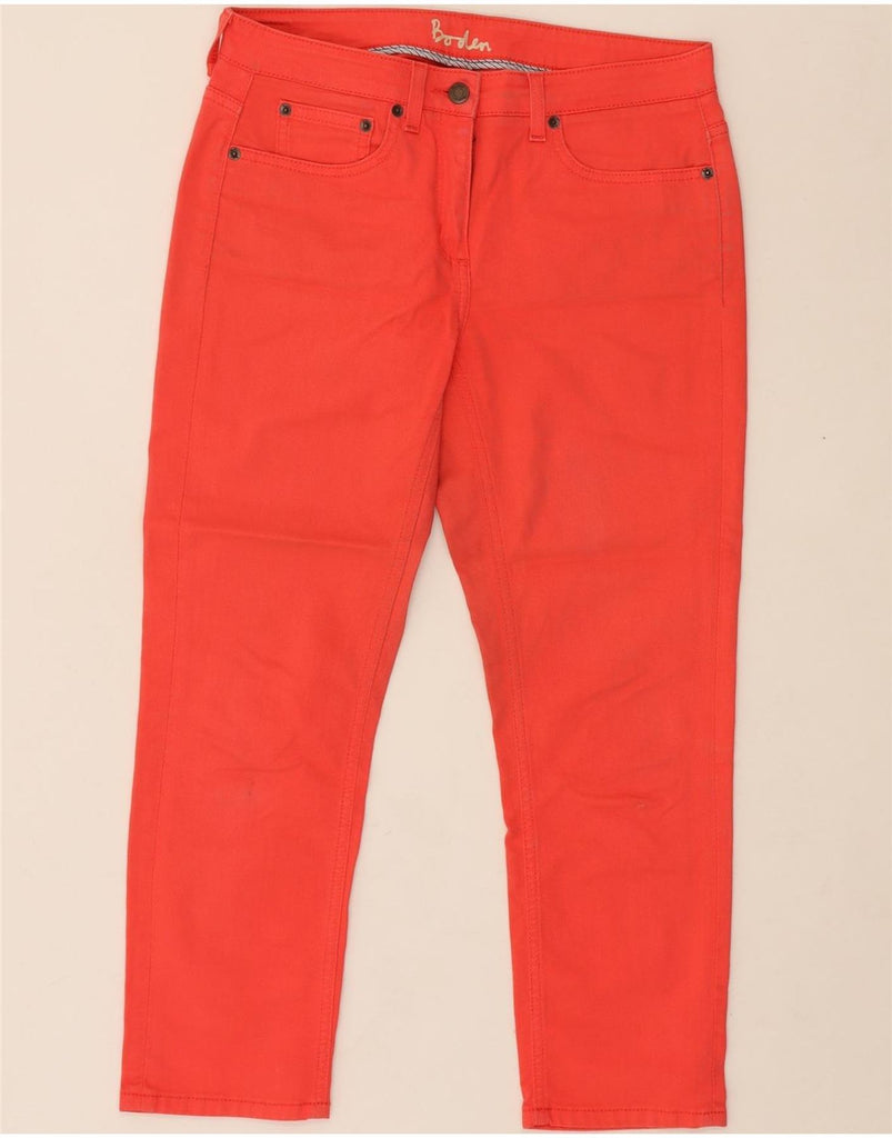BODEN Womens Slim Capri Jeans UK 12 Medium W30 L24 Pink Cotton Vintage Boden and Second-Hand Boden from Messina Hembry 