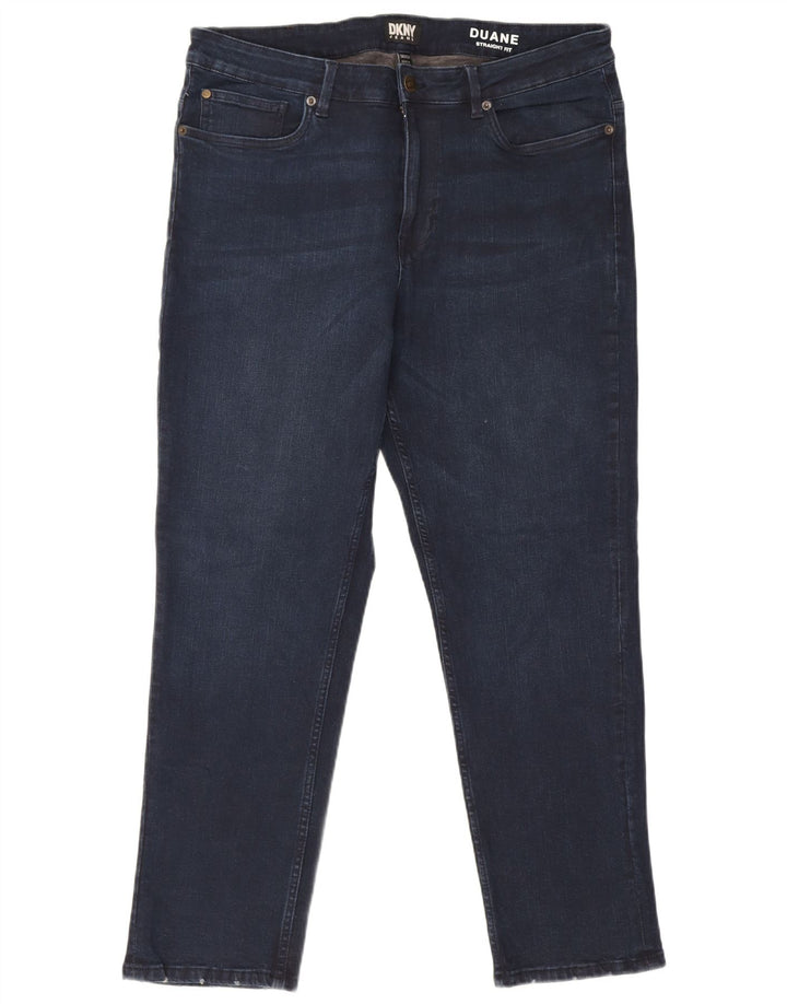 Dkny Mens Duane Straight Jeans W36 L30  Navy Blue Cotton