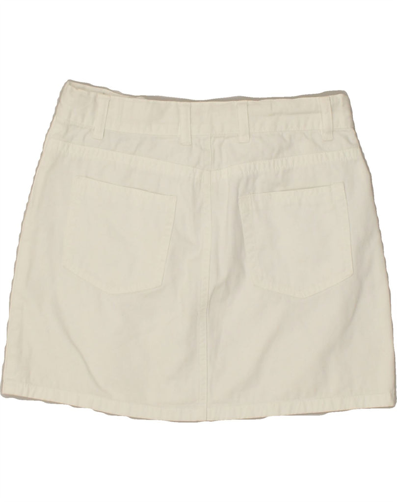 BENETTON Girls Straight Skirt 13-14 Years W26  White Vintage Benetton and Second-Hand Benetton from Messina Hembry 