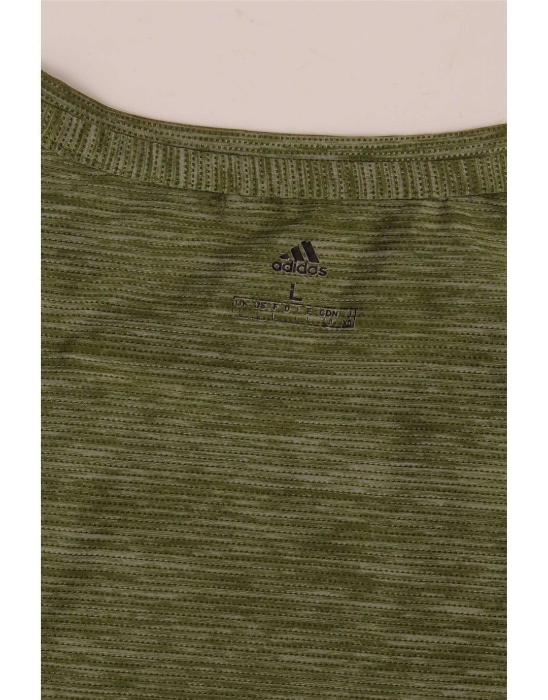 Adidas Mens T-Shirt Top Large Green Flecked