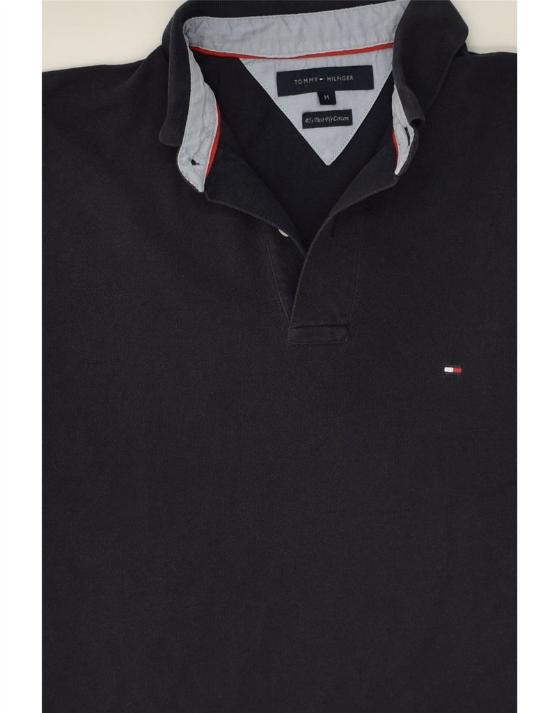 TOMMY HILFIGER Mens Polo Shirt Medium Navy Blue Cotton Vintage Tommy Hilfiger and Second-Hand Tommy Hilfiger from Messina Hembry 