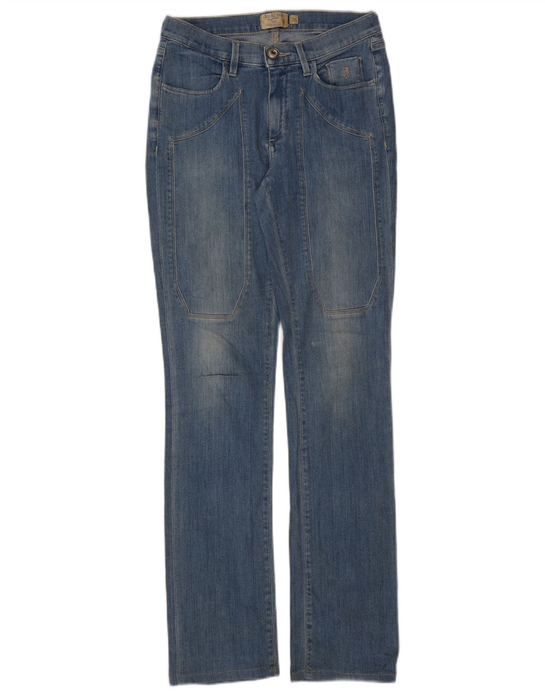 Jeckerson Womens Bootcut Jeans W26 L31 Blue Cotton