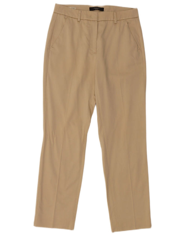 Max Mara Womens Slim Chino Trousers UK 8 Small W28 L27 Beige Cotton